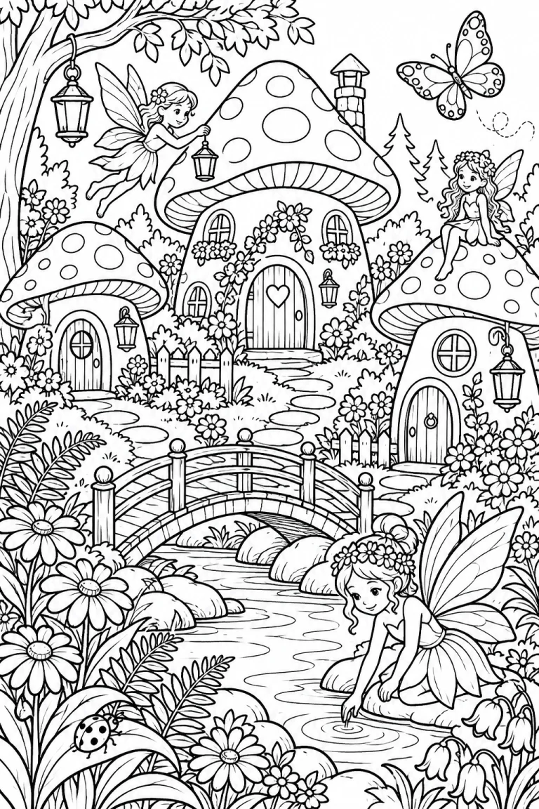 The mushroom fairy village